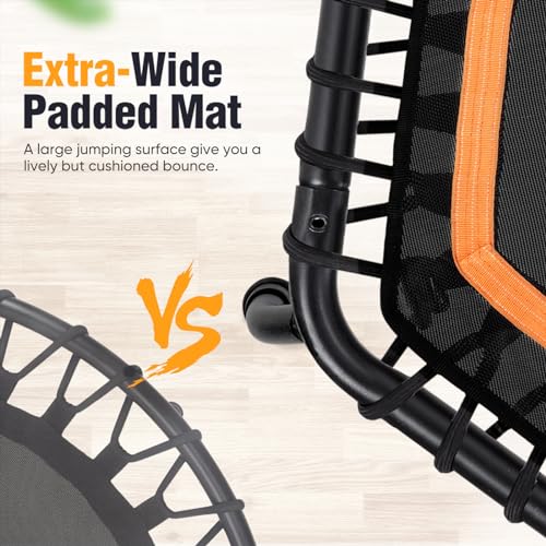 Zupapa Silent Mini Fitness Trampoline Indoor Rebounder for Adults, 330 lbs Max U37965