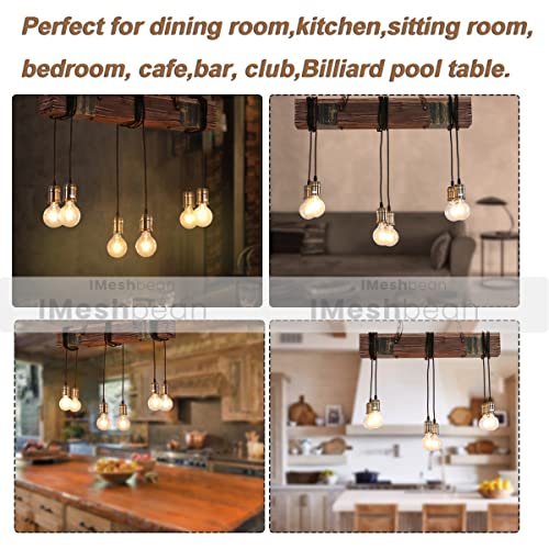 Rustic Farmhouse Wood Beam Chandelier 10 Heads for Dining Table Kitchen Island D785
