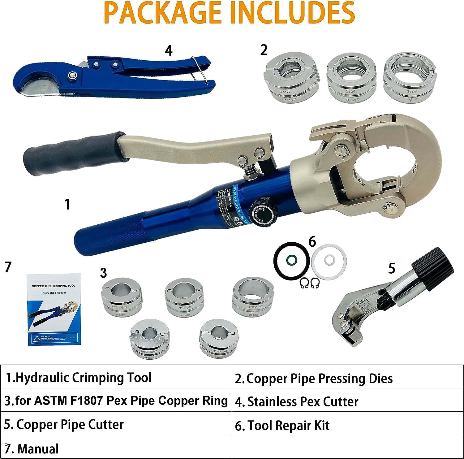 Propress Tool Copper Press Tool for Viega Fittings and PEX Pipe (IG-1632E) N763641