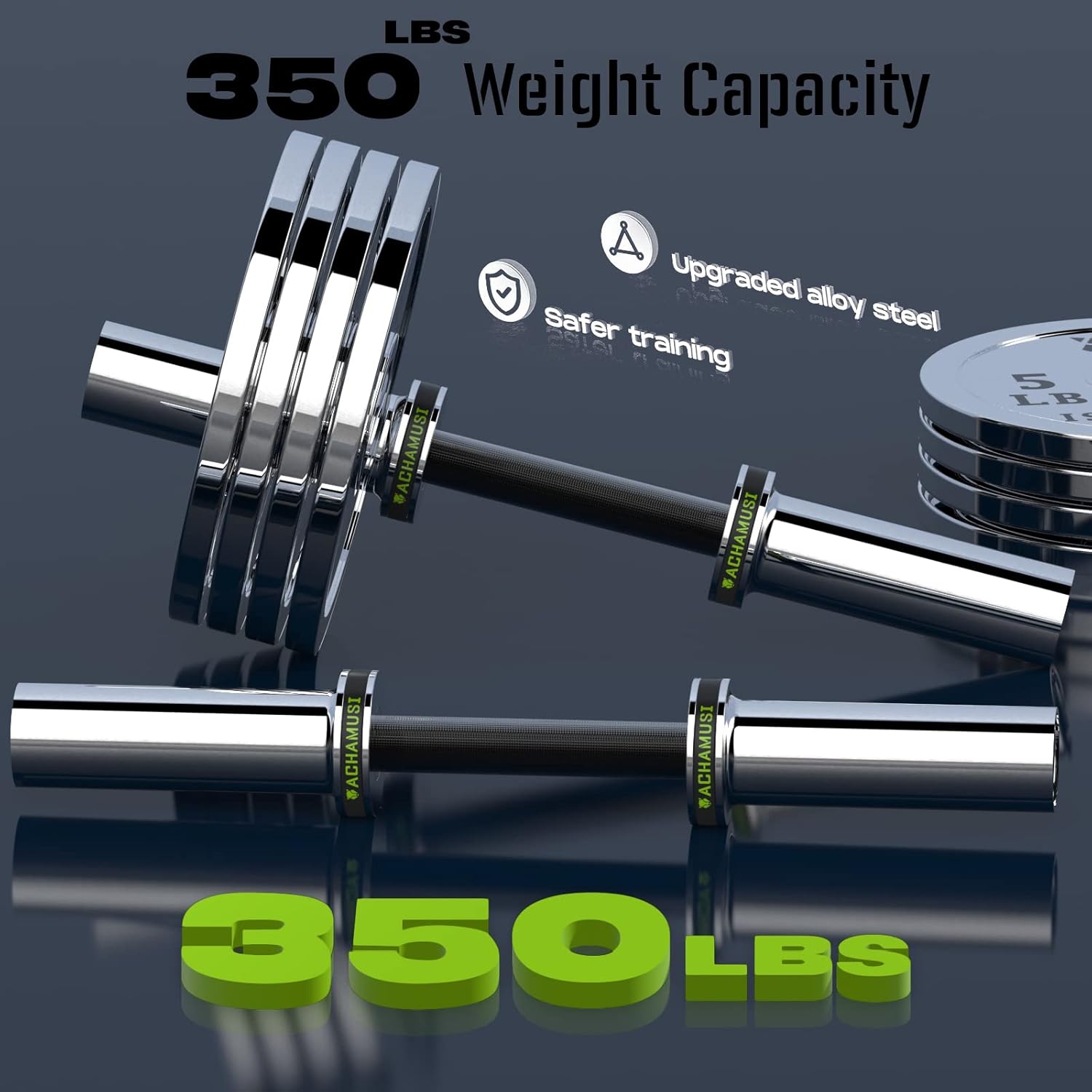 16" Olympic Dumbbell Handle Pair for 2" Weight Plates Q8486