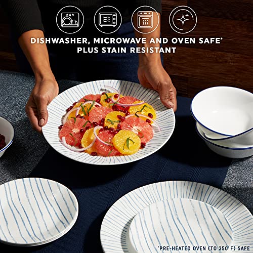 Corelle Vitrelle 18-Piece Dinnerware Set for 6, Triple Layer Glass, Chip Resistant, Lightweight I768885
