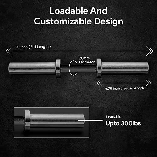 Olympic Dumbbell Handle 2 Inch Loadable Heavy Duty Dumbbell Bar O1947