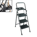 5 Step Ladder with Handrails, Folding Step Stool with Tool Tray Platform, 330lbs Portable Tall Step Labber for Adults for Home Kitchen Library Office