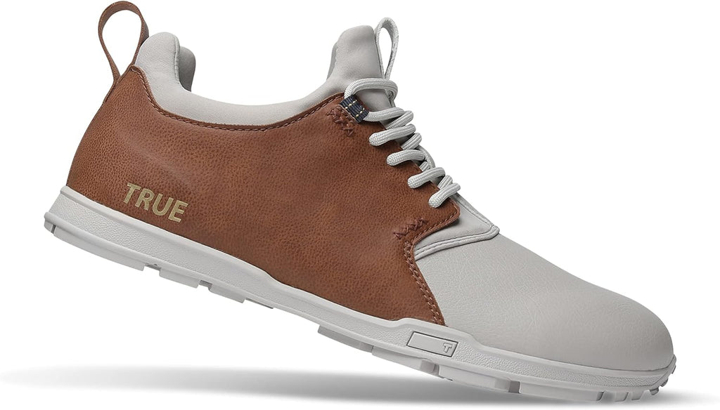 TRUE linkswear Original 1.2 Men's Golf Shoes, Soft White/Brown, Size 9 D816