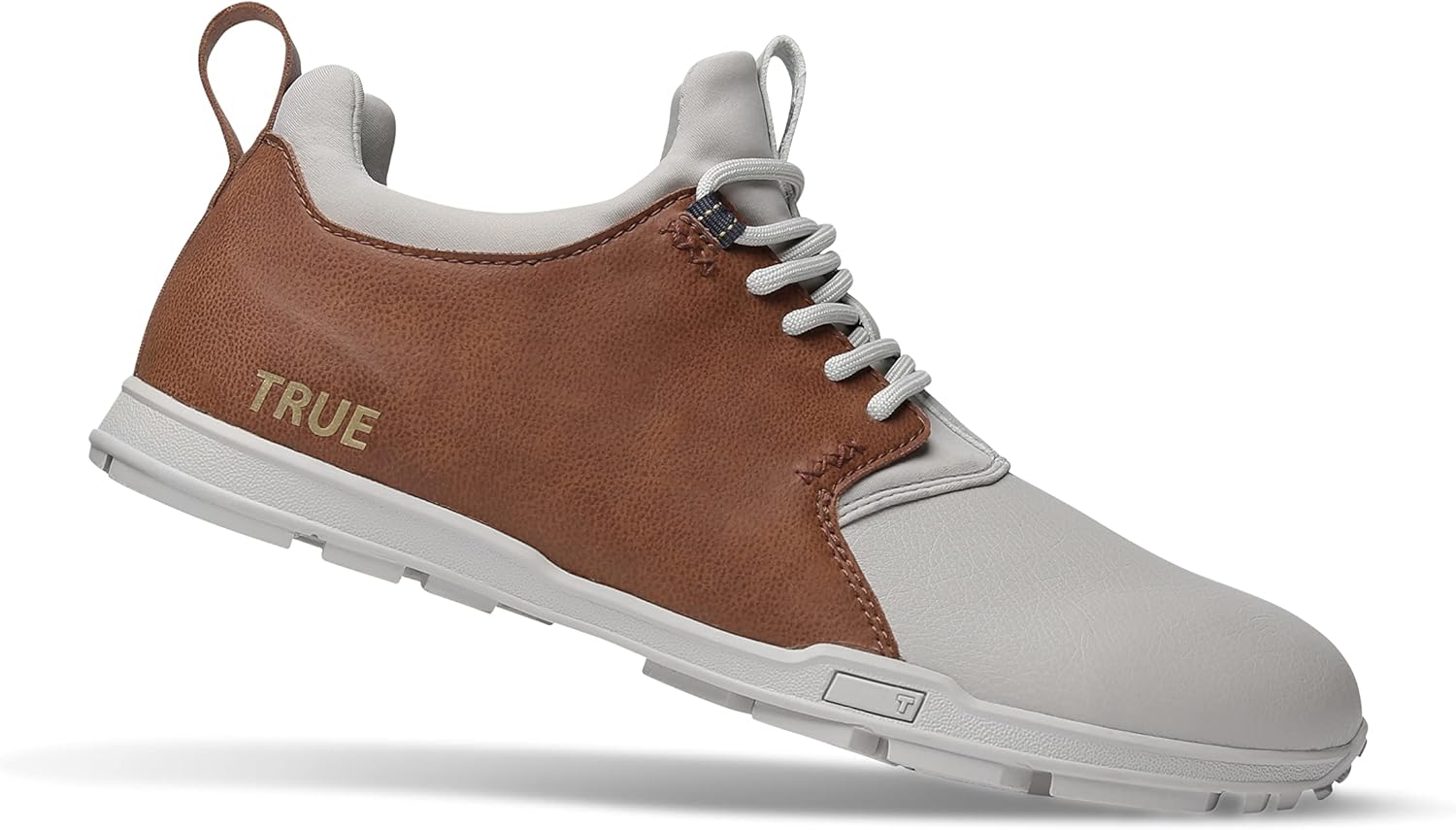 TRUE linkswear Original 1.2 Men's Golf Shoes, Soft White/Brown, Size 9 D816