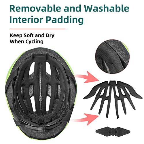 Bike Helmet with LED Light for Adults Lightweight Road Mountain Cycling U3834