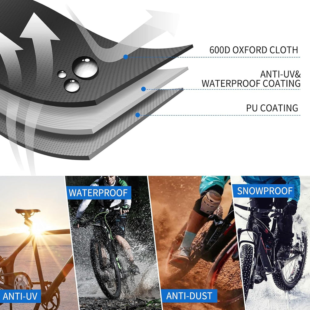 Bike Cover for Rack Transport, 600D Heavy Duty, Fits 1-2 Bikes K34698