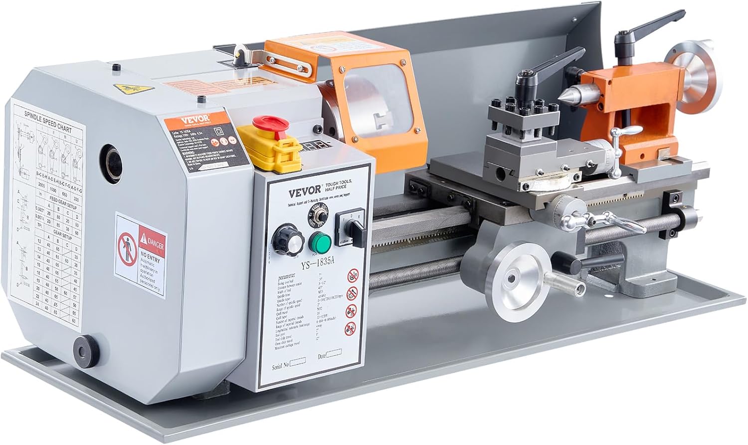 VEVOR Metal Lathe Machine 7 x 13.78 Precision Benchtop Power Lathe S506230
