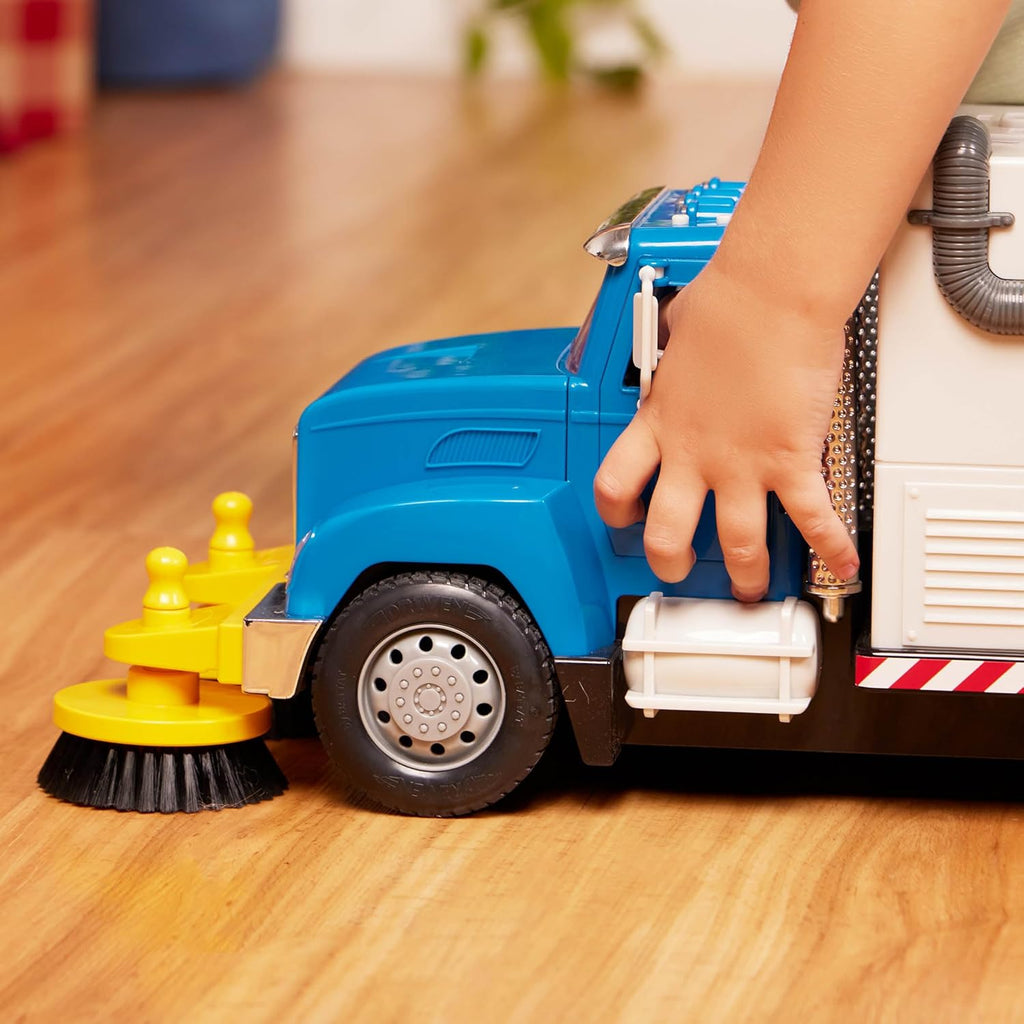 Driven by Battat 1:16 Scale Electric Street Sweeper Toy Truck with Openable Doors Q5598