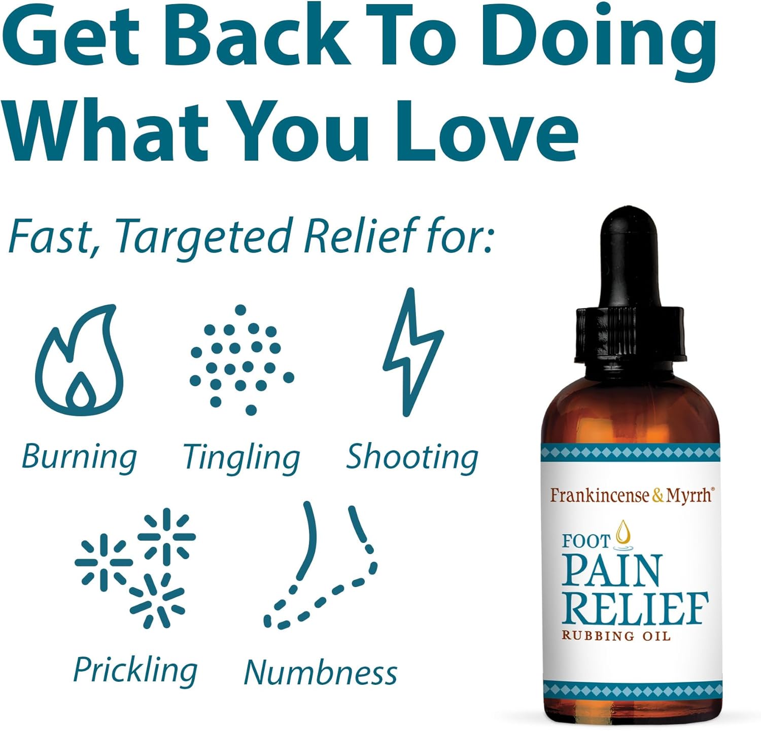 Frankincense & Myrrh Nerve and Foot Pain Relief Rubbing Oil, 2 Fl. Oz. U40934