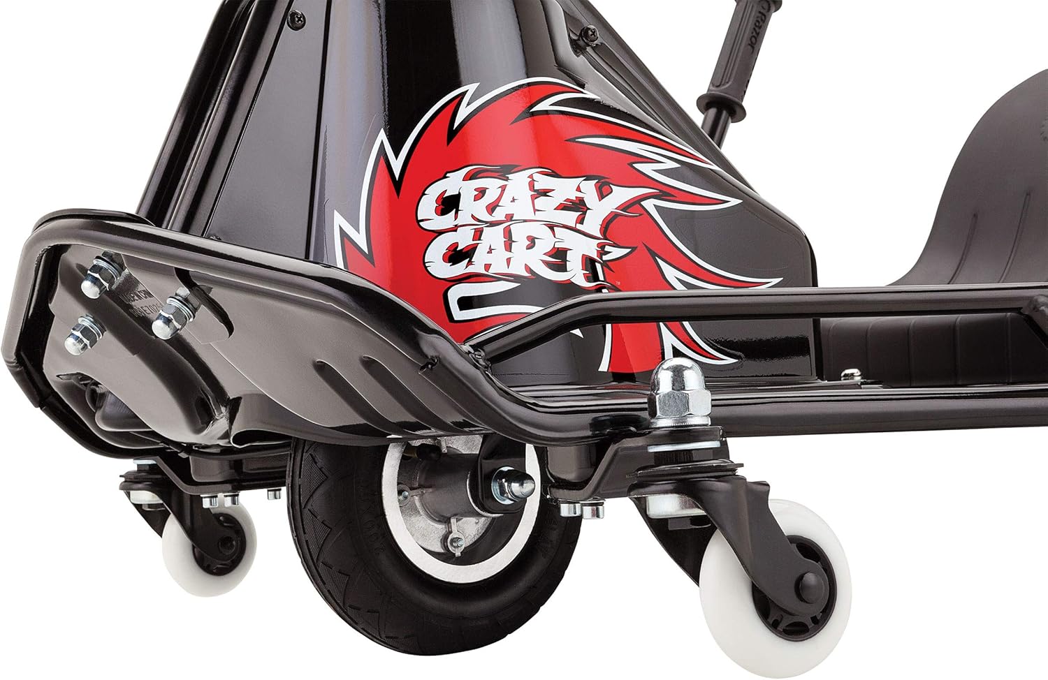 Razor Crazy Cart DLX 24V Electric Drifting Go Kart, Black/Red Y705447