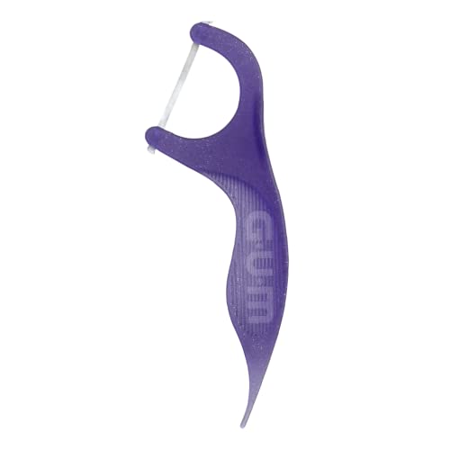 GUM Comfort Slide Floss Picks for Tight Teeth, Extra Strong Shred-Resistant, Fresh Mint, 90 ct (6pk) Q348