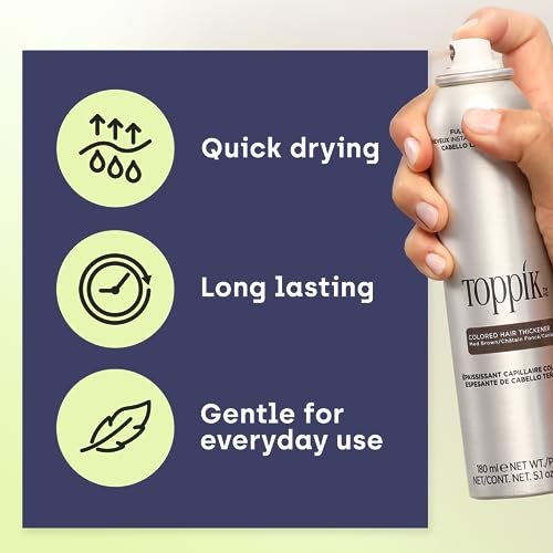 Toppik Colored Hair Thickener Spray for Root Touchup, 5.1 oz A1437
