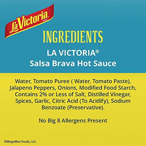 La Victoria Mild Red Taco Sauce, 8 oz Glass Bottles (Pack of 12) K157