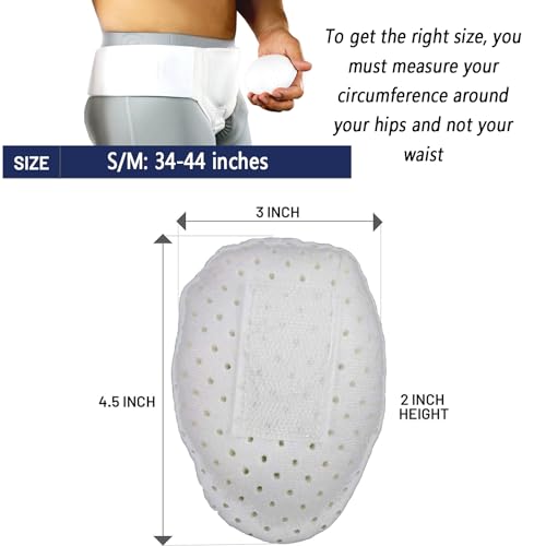 Inguinal Hernia Belt for Men Women, Adjustable Support Truss, 34-44 Inches Z133