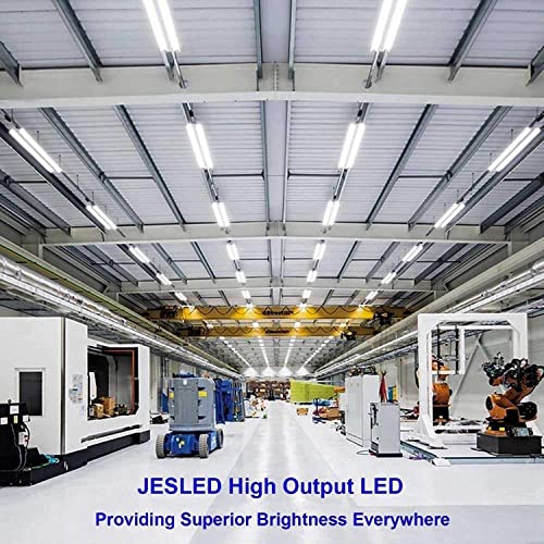 JESLED T8/T10/T12 8FT LED Tube Light, Single Pin FA8 Base, 50W 6000LM 5000K Daylight White, 12-Pack M4172