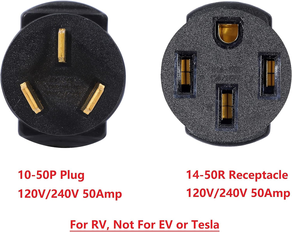 ONETAK NEMA 10-50P to 14-50R 50 Amp Adapter Connector I179
