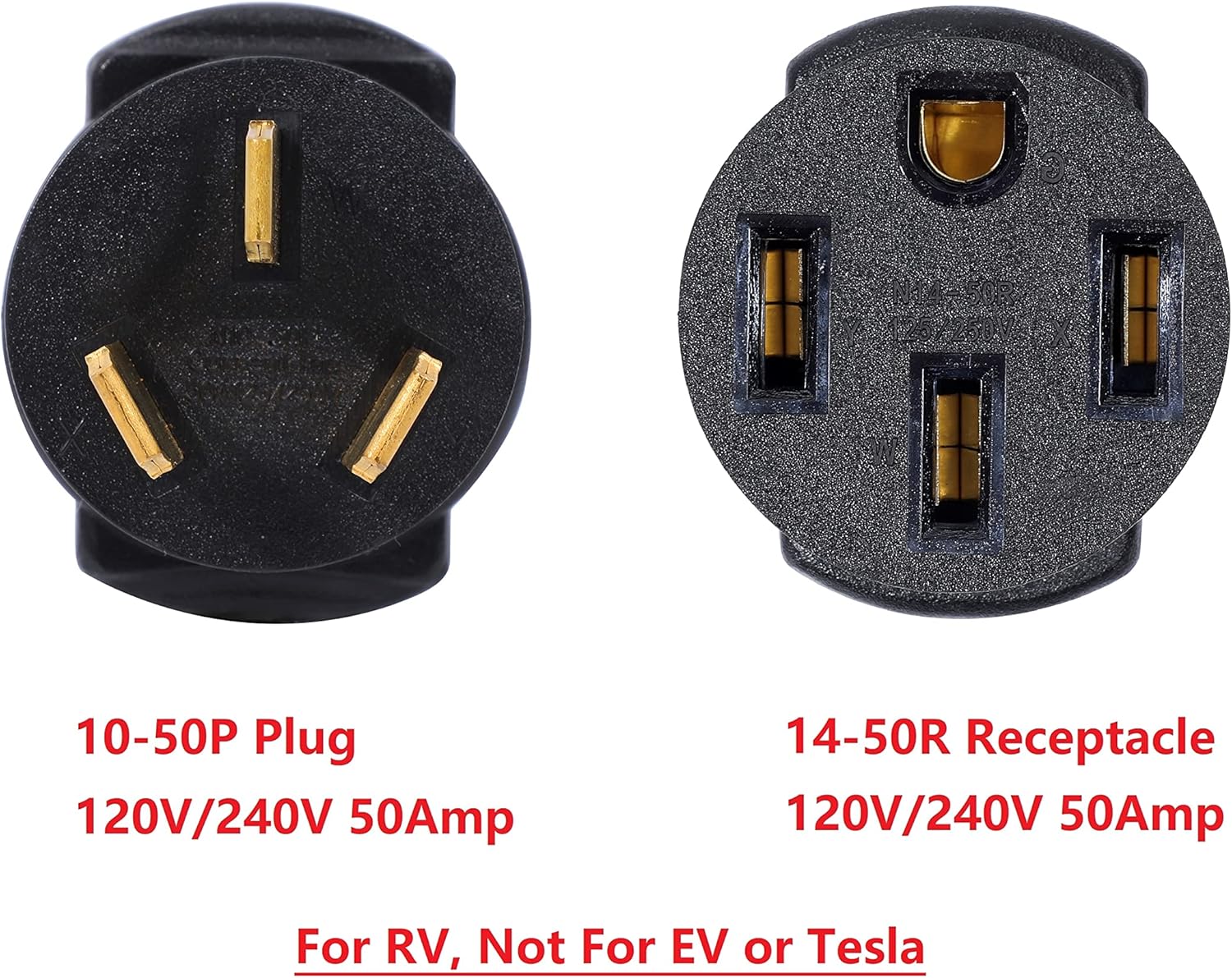 ONETAK NEMA 10-50P to 14-50R 50 Amp Adapter Connector I179
