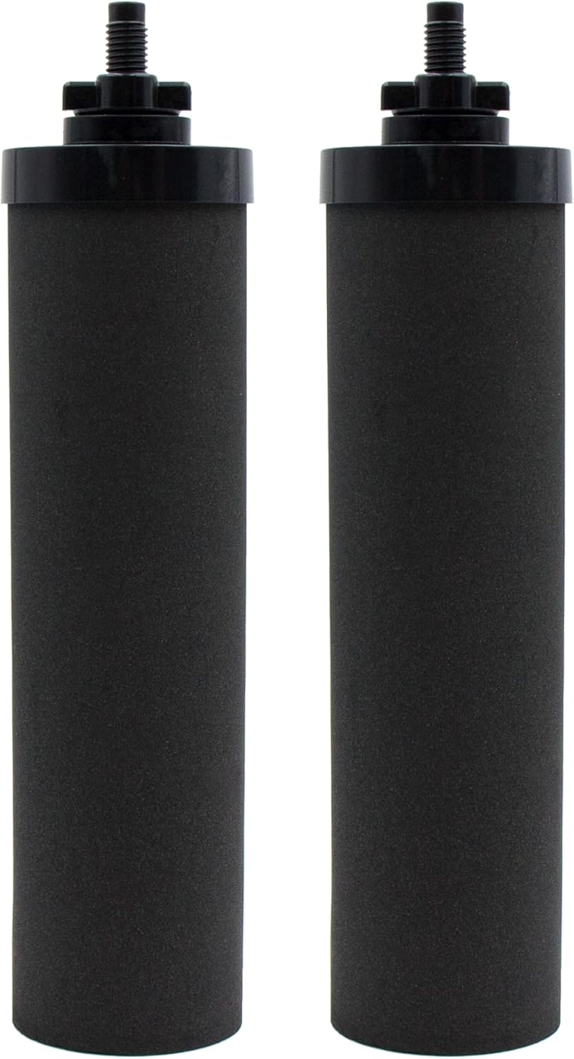 Water Filter Replacement for Berkey® BB9-2 Black Activated Carbon Filters, Compatible with Berkey® Gravity Water Filter System, Pack of 2