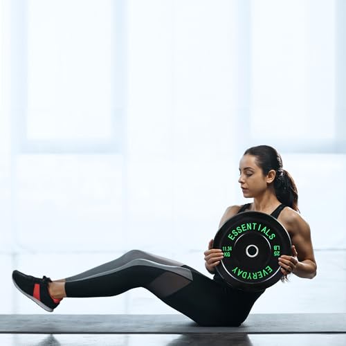 BalanceFrom Color Coded Olympic Bumper Plate with Steel Hub I7523