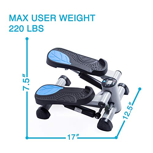 Mini Stepper for Home Exercise with Resistance Bands and LCD Monitor V829113
