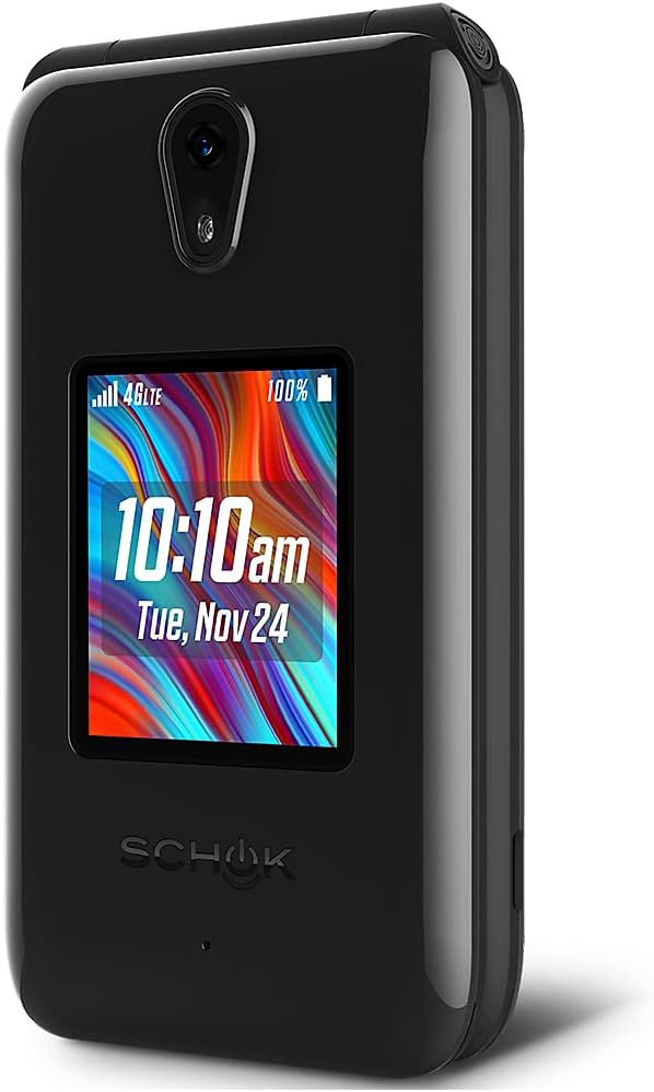 Schok Flip Phone 4G LTE (8GB) - Black - Carrier Locked to Boost Mobile W83450