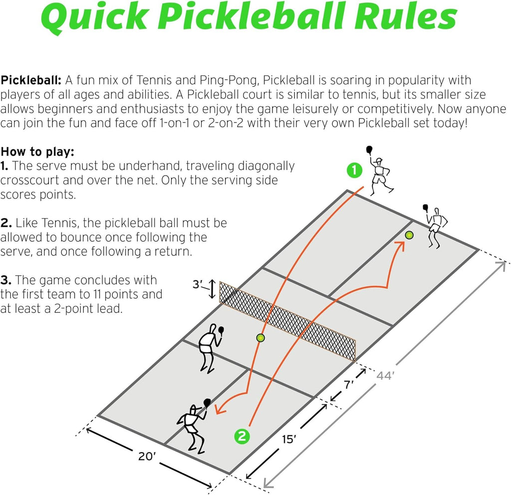GoSports Wood Pickleball Starter Set with 2 Paddles, 4 Balls & Tote B513439