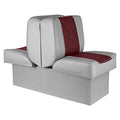 Wise 8WD707P-1-660 Deluxe Lounge Seat (Grey/Navy) and Wise 8WD588PLS-660 Mid-Back Fishing Boat Seat with Logo, (Grey/Navy)