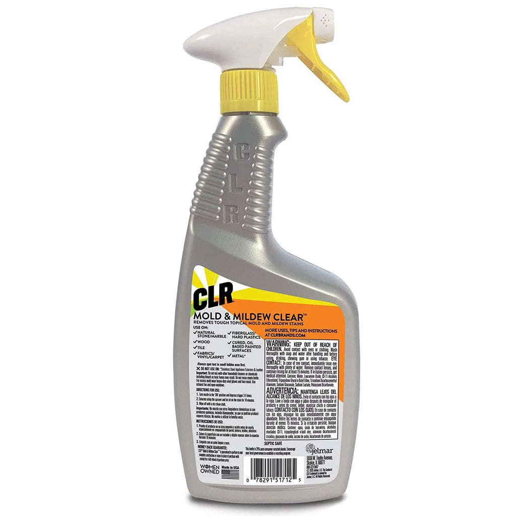 CLR Mold & Mildew Clear Bleach-Free Stain Remover Spray, 32oz, Pack of 4 A86060
