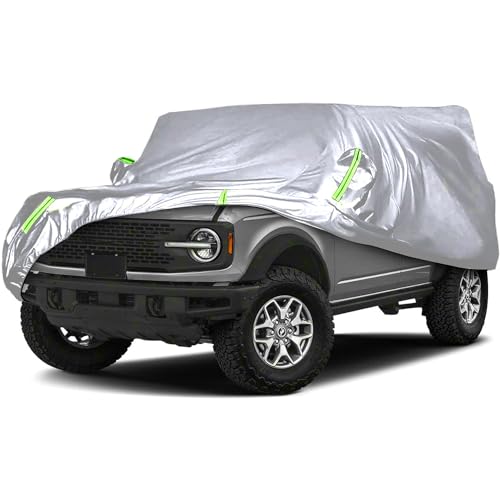 D-Lumina Car Cover for Jeep Gladiator JT 2020-2024, 600D Oxford Waterproof, Black & Green T251114