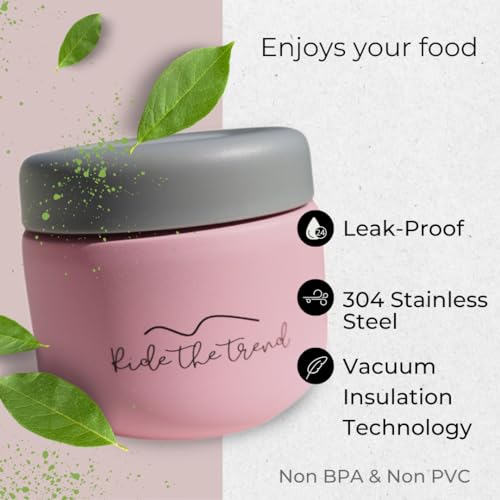 12oz Stainless Steel Vacuum Insulated Food Jar Leak-Proof Thermos for Kids Adults T16977