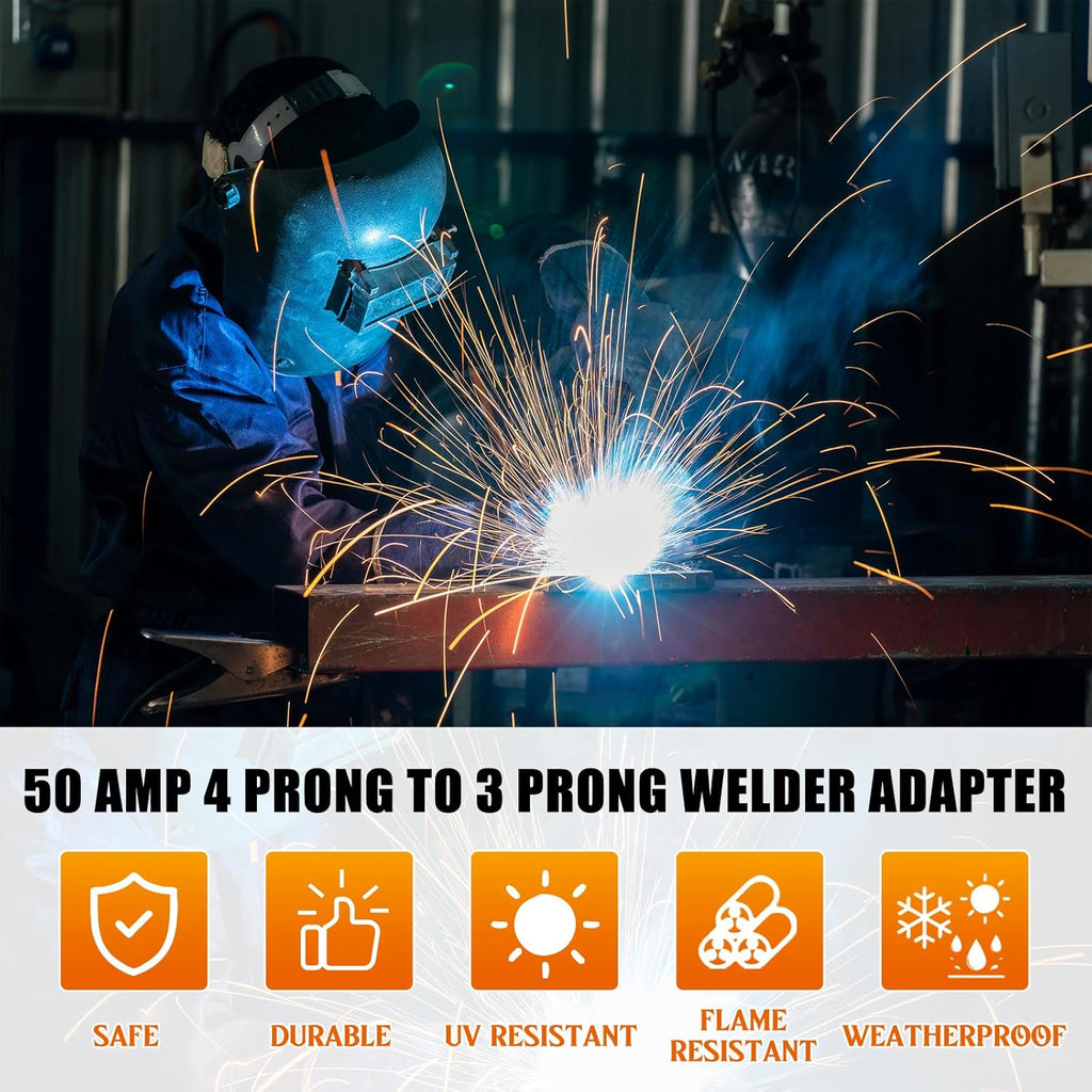 NEMA 14-50P to 6-50R Welder Adapter, 50 Amp 4 to 3 Prong Y748211