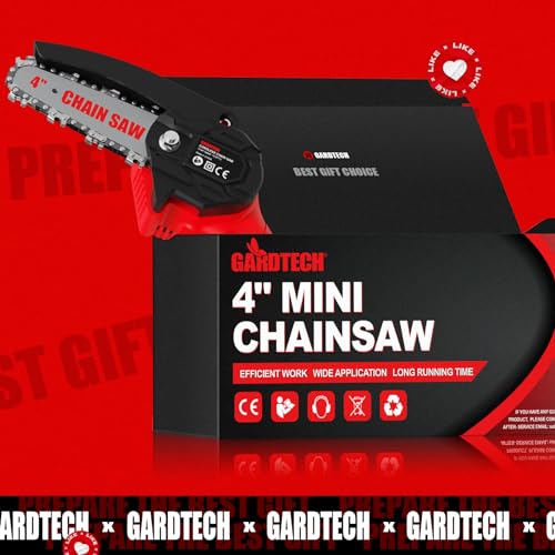 Gardtech Mini Chainsaw 6 Inch Cordless Portable Electric Chain Saw with 2 Batteries G989