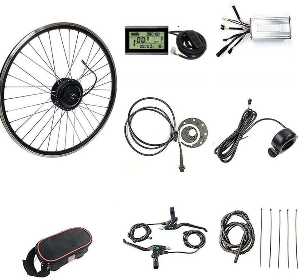 Ebike Conversion Kit 20"/24"/26"/27.5"/28"/29"/700C Front Wheel Electric Bicycle Motor Conversion Kit E-Bike Cycling Hub with LCD3 Display,20INCH-36V/250W