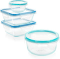 Snapware Total Solution Pyrex Glass Food Storage Container Set (8-Piece)