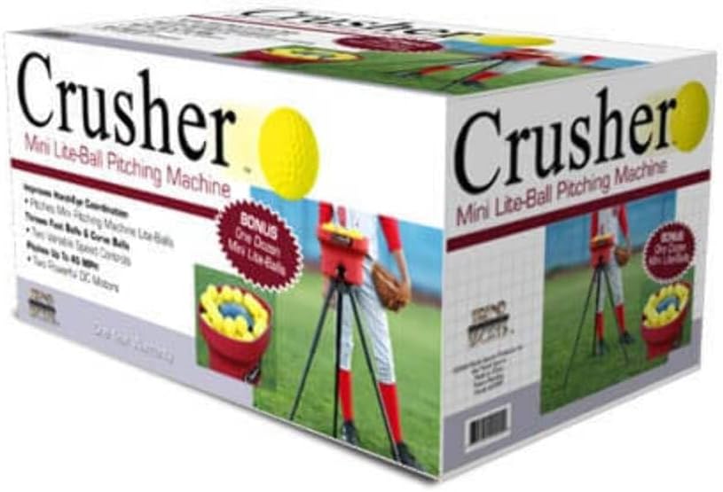 Heater Sports Crusher Mini Lite-Ball Pitching Machine with Steel Tripod & Battery J977