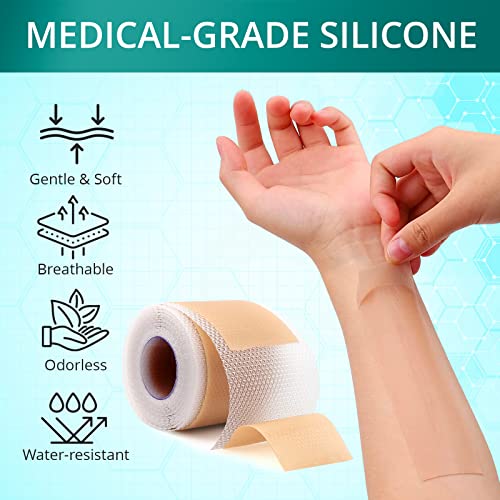 Silicone Scar Sheets for Surgical Scars, Keloid, C-Section, Tummy Tuck H3296