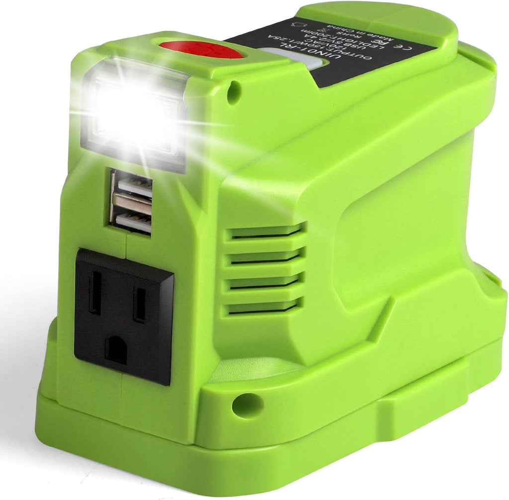 150W Power Inverter for Ryobi 18V ONE+ Battery with AC/USB Ports O580