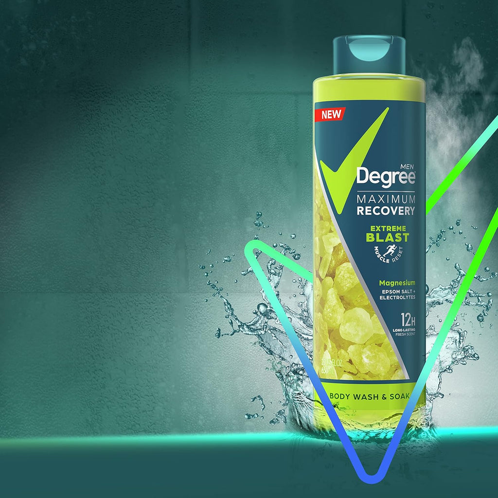 Degree Men Maximum Recovery Body Wash and Soak 22 oz W2823