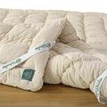 Organic Merino Wool Pillow Top Mattress Topper - 2", Handmade, Non-Toxic, Naturally Cooling Mattress Pad for Back Pain, Hypoallergenic, GOTS-Certified, Sustainable Bedding Solution (Queen)