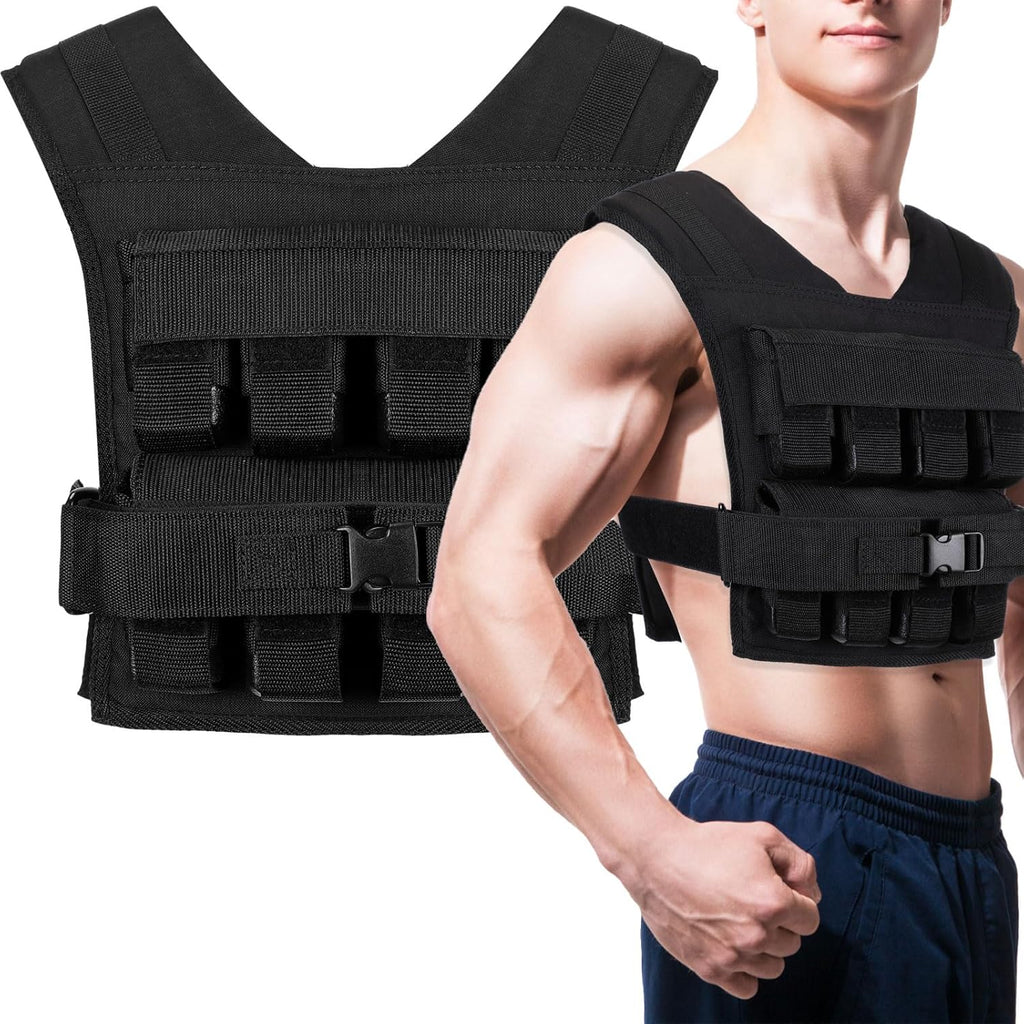 35lbs Adjustable Weighted Vest for Men with Iron Weights R614626