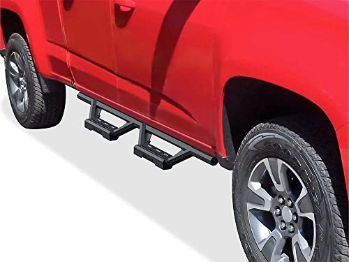 APS Stainless Steel Pocket Steps Running Boards for Chevy Colorado GMC Canyon 2015-2024 Crew Cab B3691