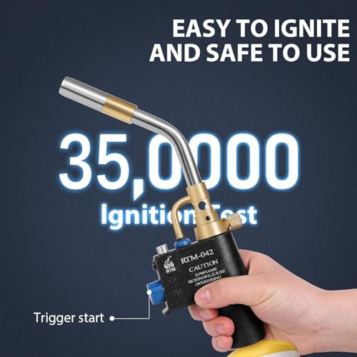 Propane Torch Head with Trigger Start for Soldering, Welding and Brazing (RTM-042) K7177