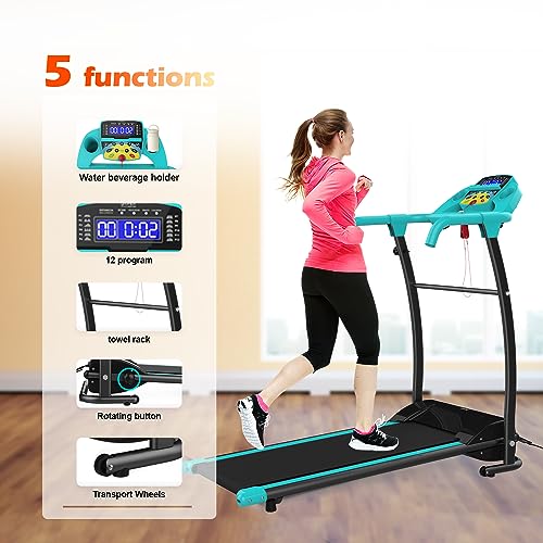 Folding Treadmill 2.5 HP Portable Electric Running Machine for Home C875530
