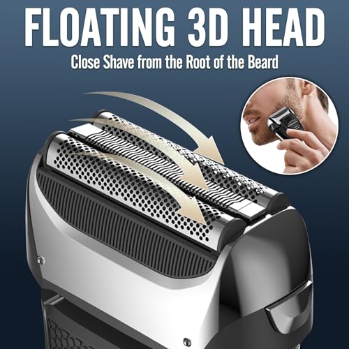Electric Razor for Men, Rechargeable Cordless Foil Shaver D5644