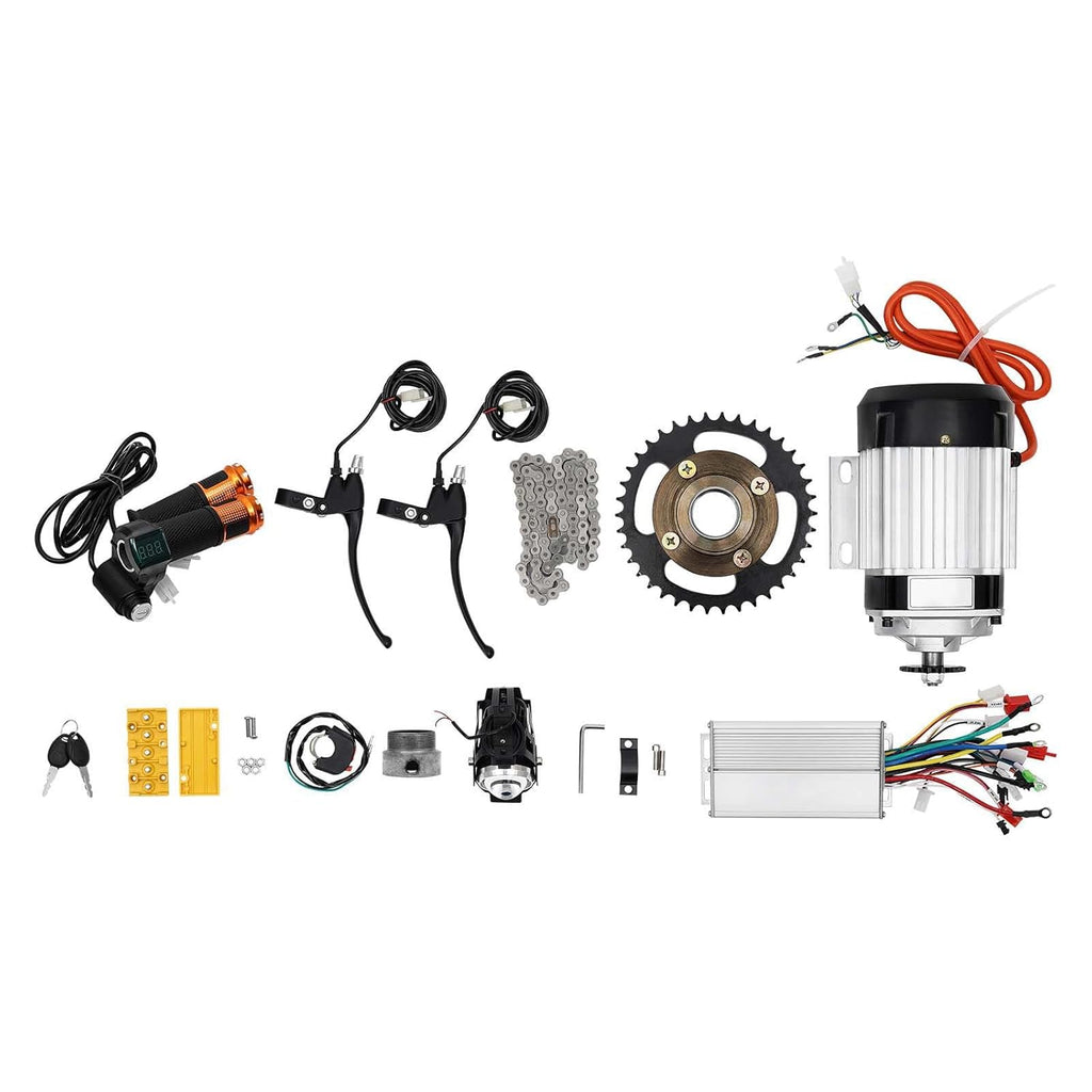 Electric Brushless Motor Kit 48V Electric Tricycle Motor 38 Tooth Chain Wheel Geared Motor with Controller for DIY Tricycle, Electric Scooters, E-Bikes (750 Watts)