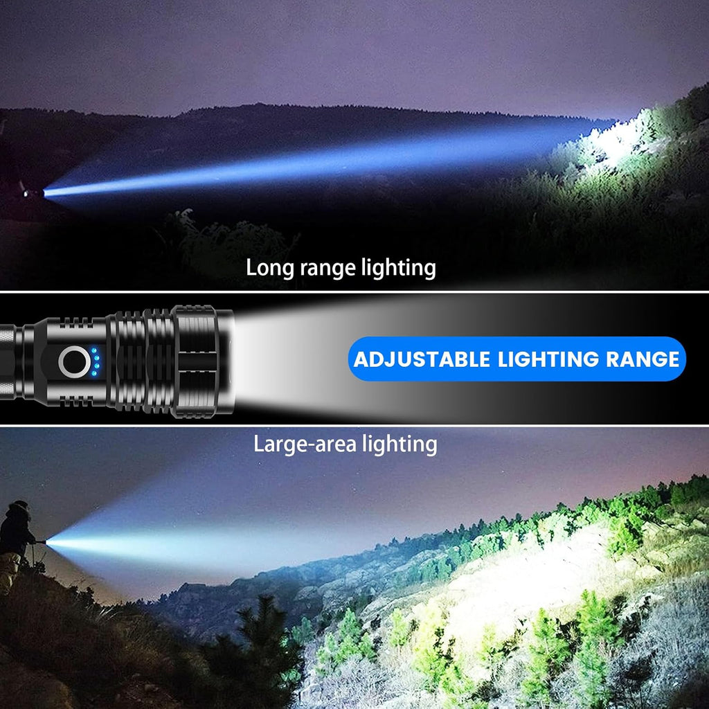 Rechargeable Flashlight High Lumens, 5 Modes, Waterproof, 2 Pack H2399