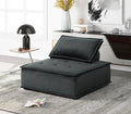 CoSoTower Armless Lounge Chair, Tufted Seat Foam Filled Seats with Pocket Coil Springs, Leg Height Black Plastic Leg Removable Cushion Cover Removable Back Cushion