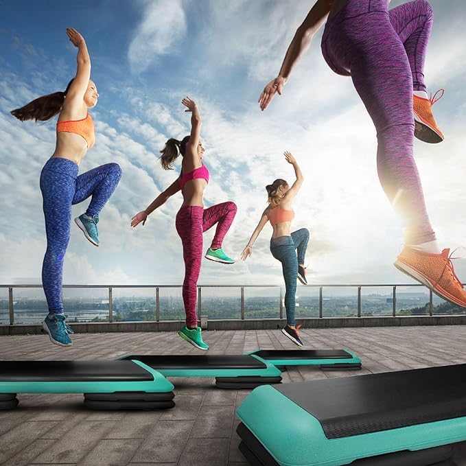 Yes4All Adjustable Aerobic Step Platform with 4 Risers Z14127