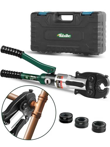 Copper Tube Fitting Crimping Tool Copper Pipe Crimper Press with 1/2" 3/4" and 1" Jaw for ProPress Copper Fitting-Manufactured,Pipe Press Copper Crimp Tool (1/2" 3/4" 1" Crimping Tool)
